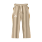 Contrast Side-Stripe Straight-Leg  Pants