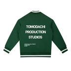 Contrast Piping Zip Bomber Jacket