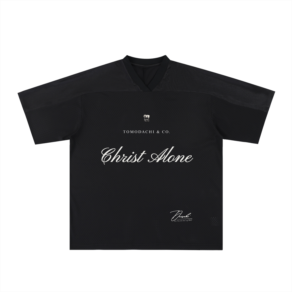 Oversized Mesh V-Neck Soccer Jersey