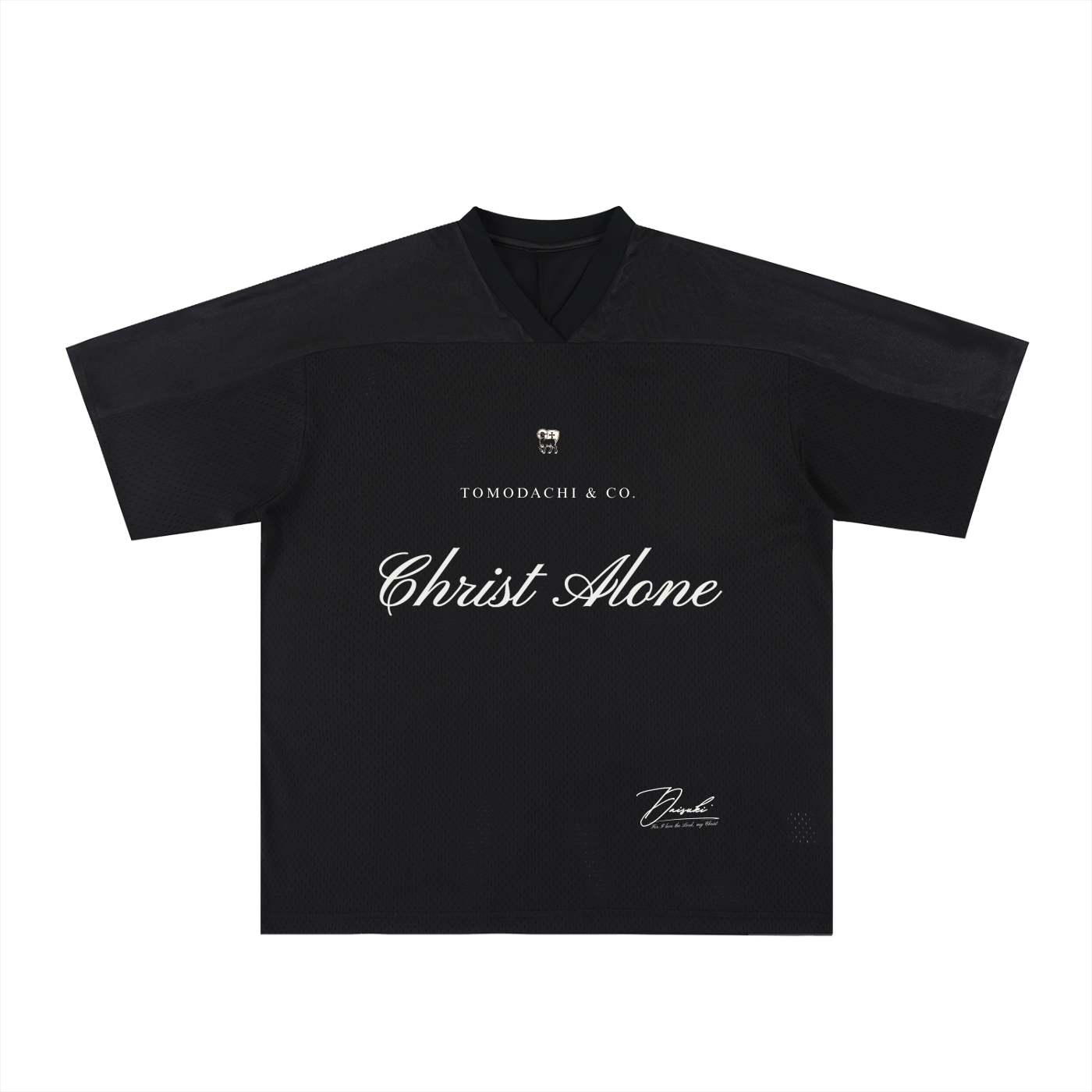 Oversized Mesh V-Neck Soccer Jersey