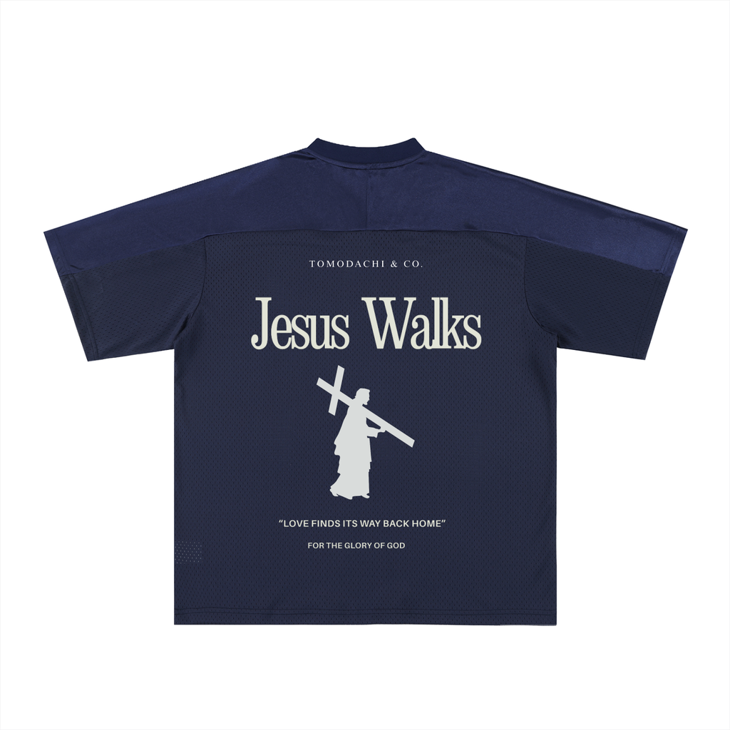 "Jesus Walks" Mesh Soccer Hoodie