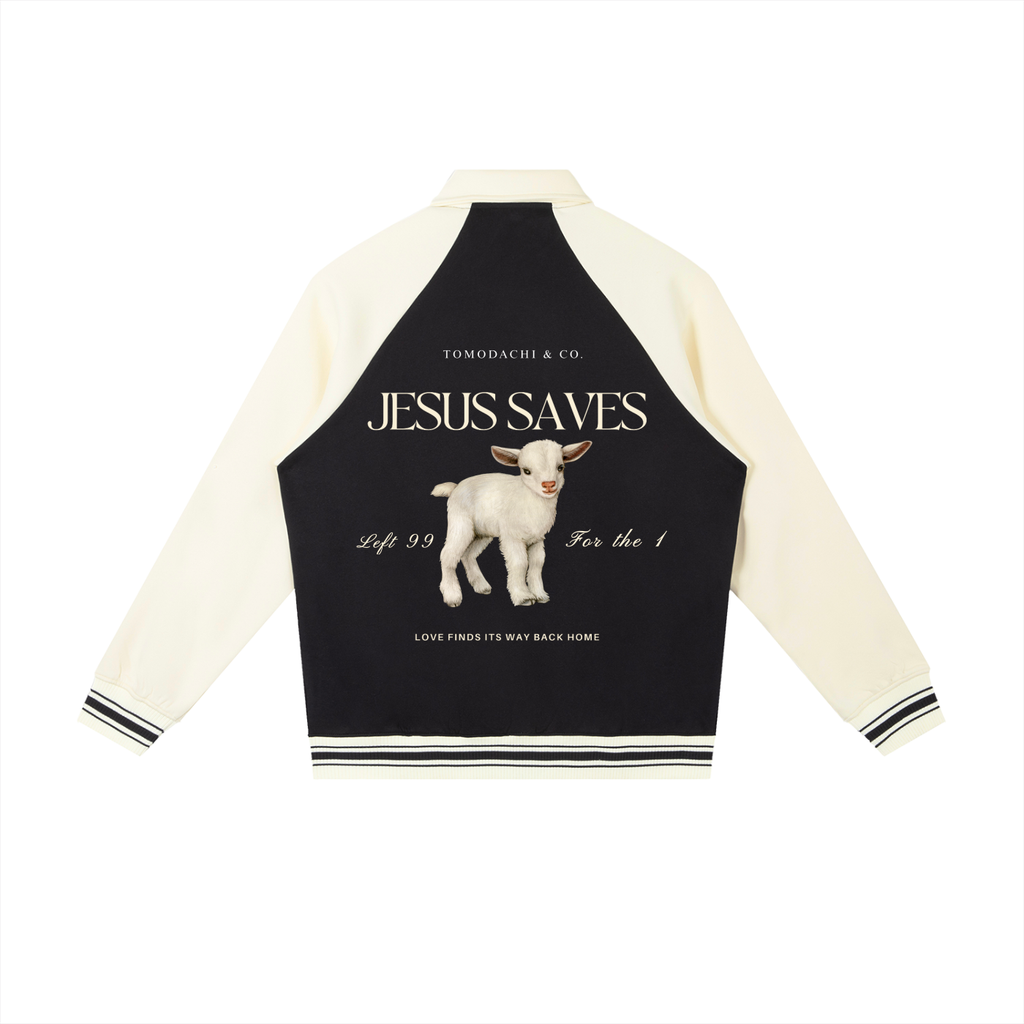 Contrast Raglan Sleeve Baseball Jacket