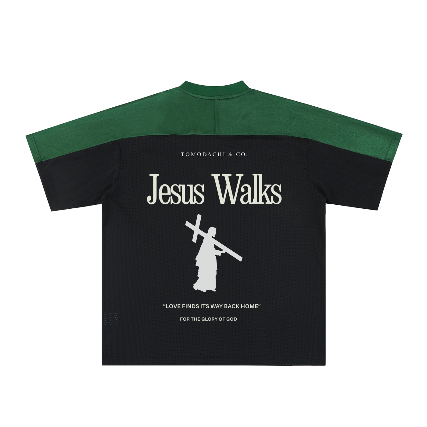 "Jesus Walks" Mesh Soccer Hoodie