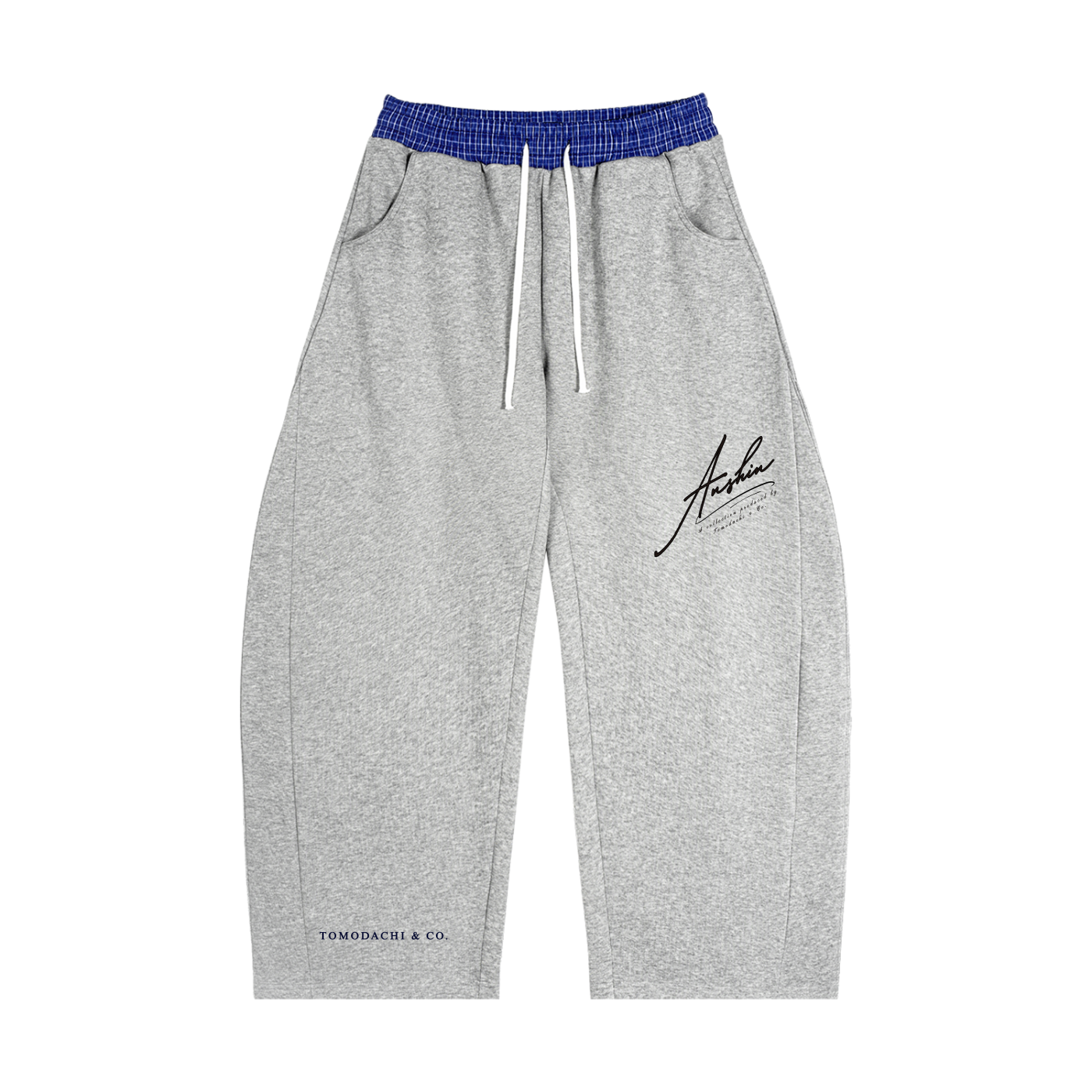 Plaid Waistband Barrel Sweatpants