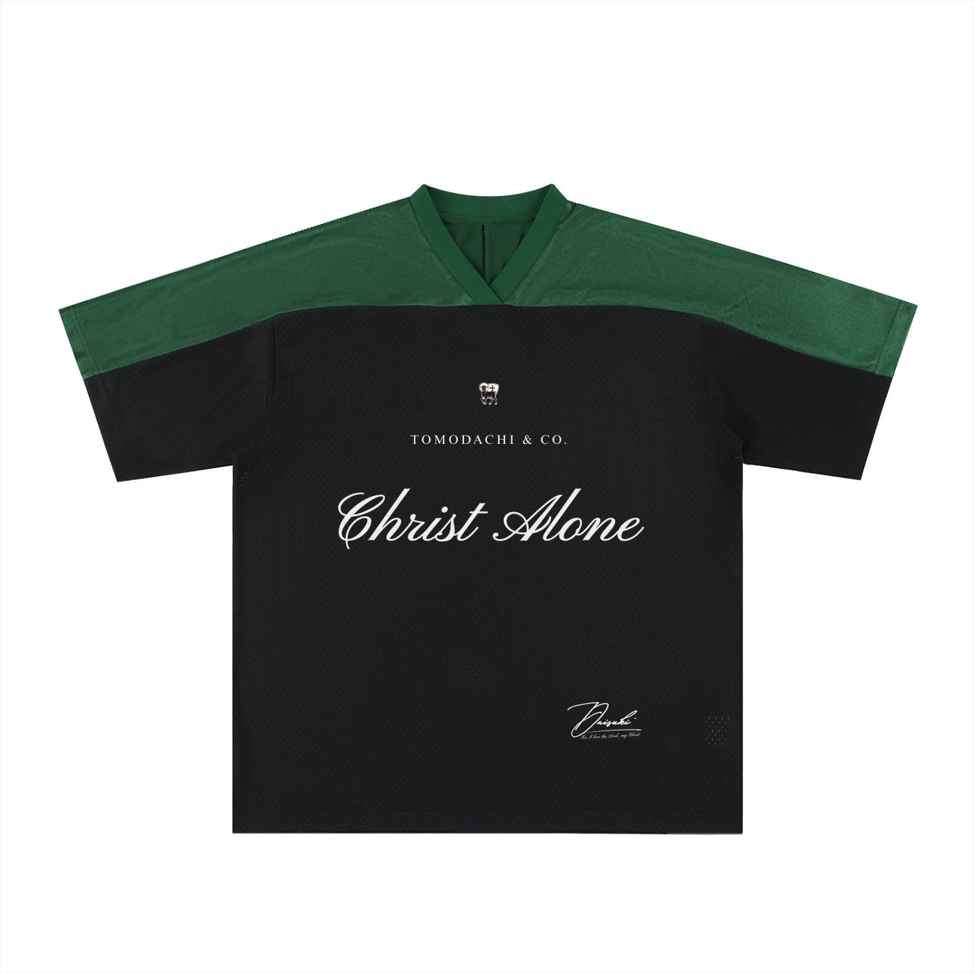 Oversized Mesh V-Neck Soccer Jersey