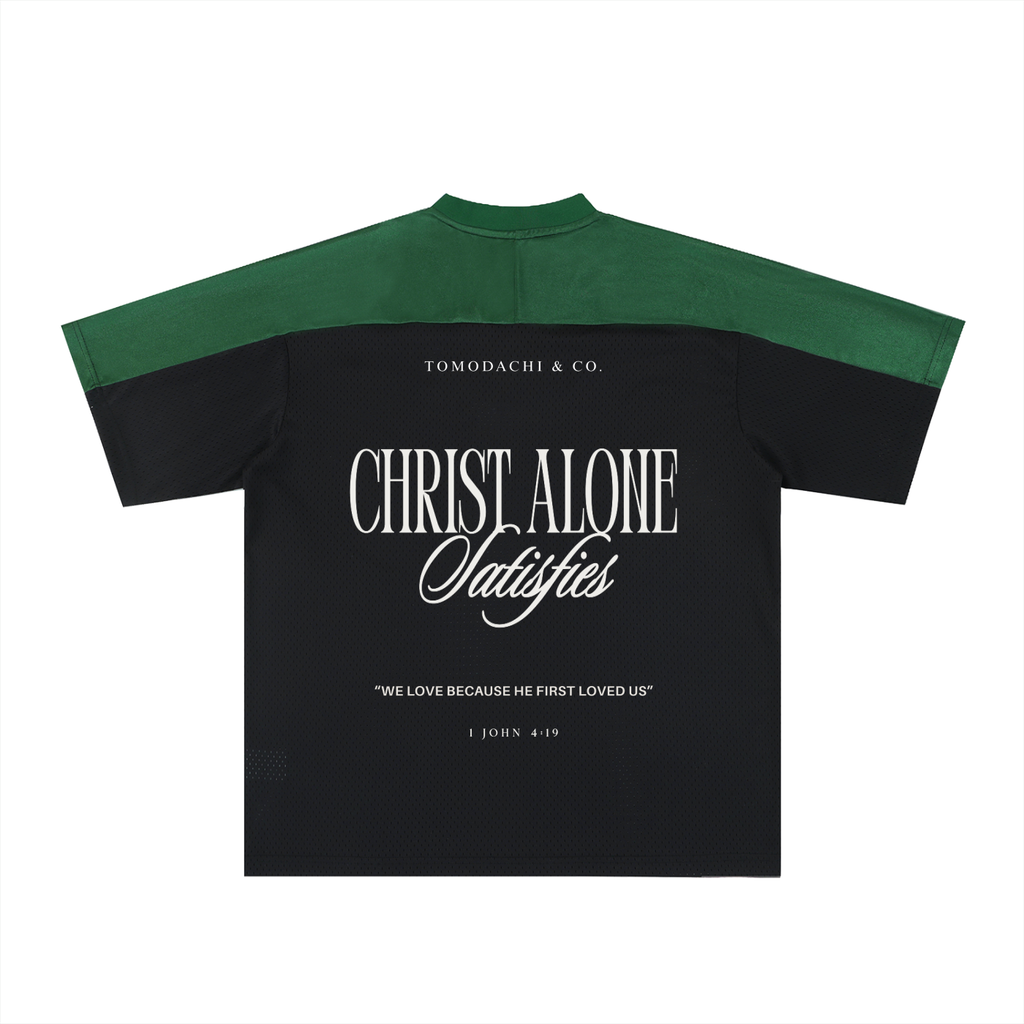 Oversized Mesh V-Neck Soccer Jersey