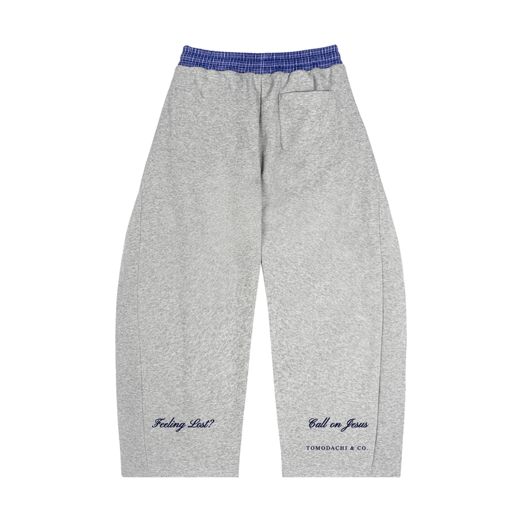 Plaid Waistband Barrel Sweatpants