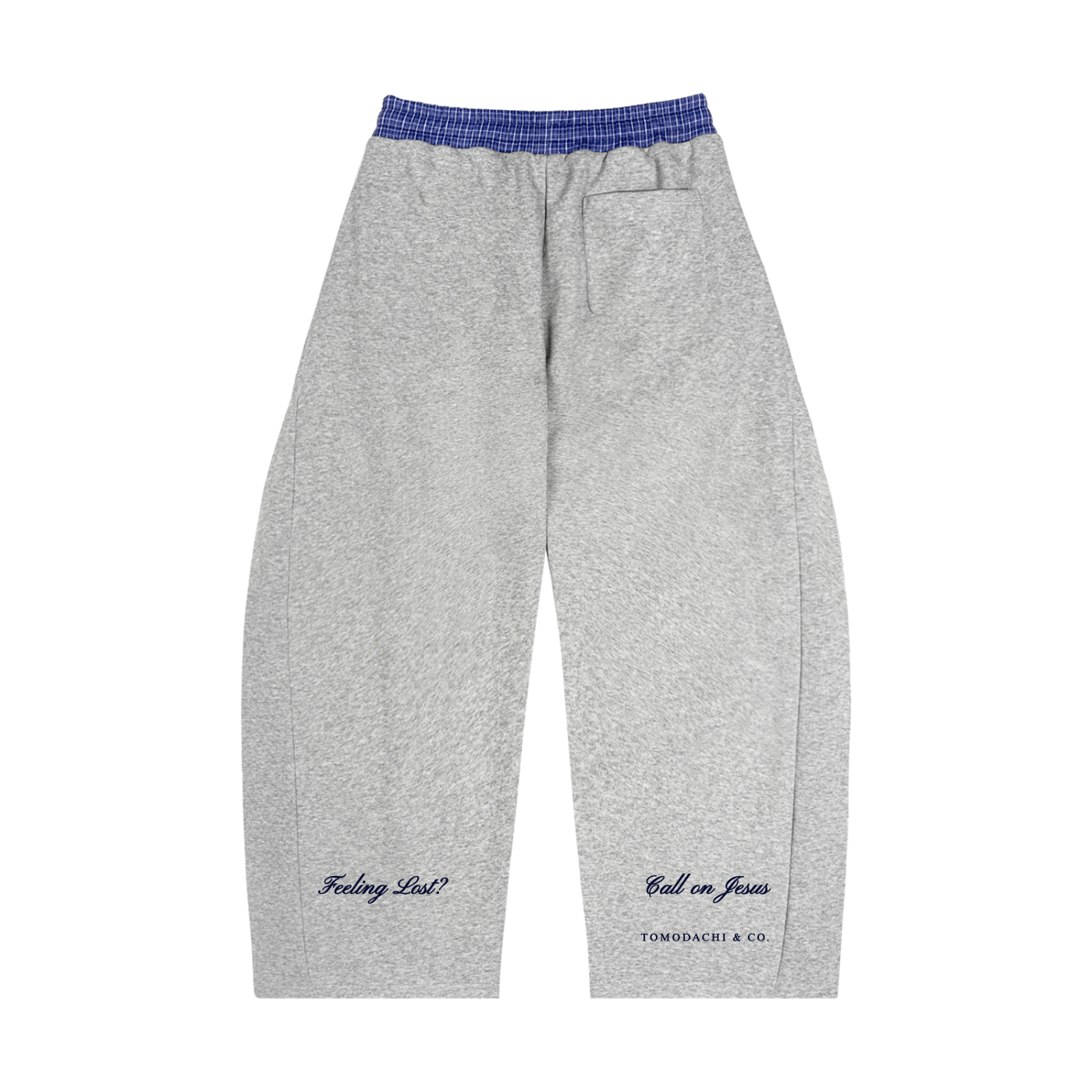 Plaid Waistband Barrel Sweatpants