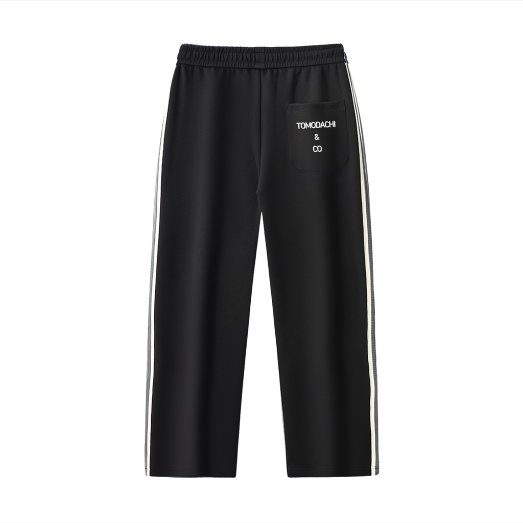 Contrast Side-Stripe Straight-Leg  Pants