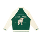 Contrast Raglan Sleeve Baseball Jacket