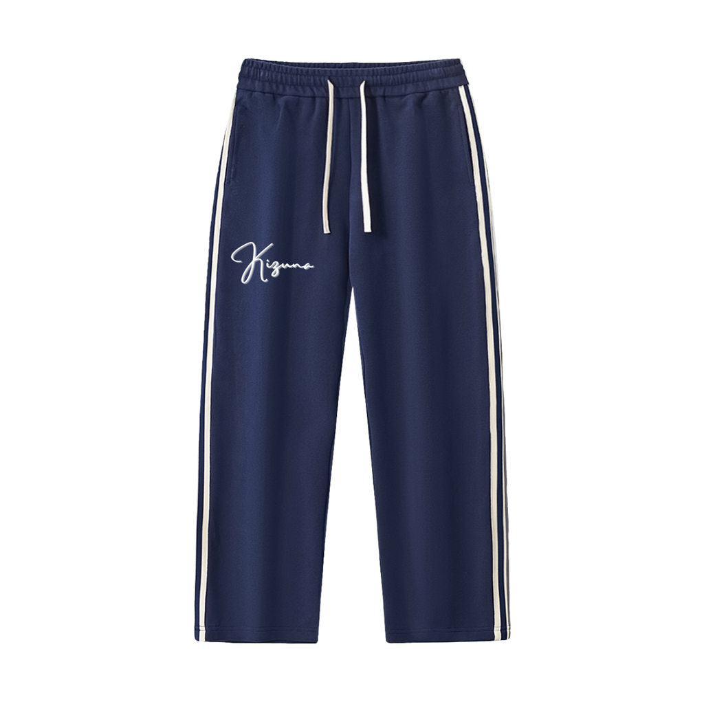 Contrast Side-Stripe Straight-Leg  Pants