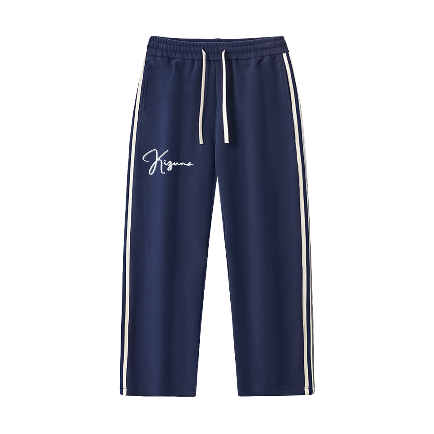 Contrast Side-Stripe Straight-Leg  Pants