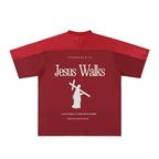 "Jesus Walks" Mesh Soccer Hoodie