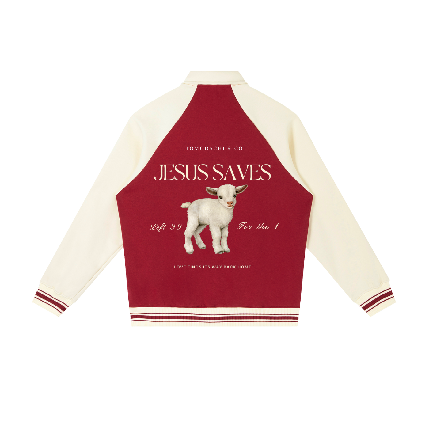 Contrast Raglan Sleeve Baseball Jacket