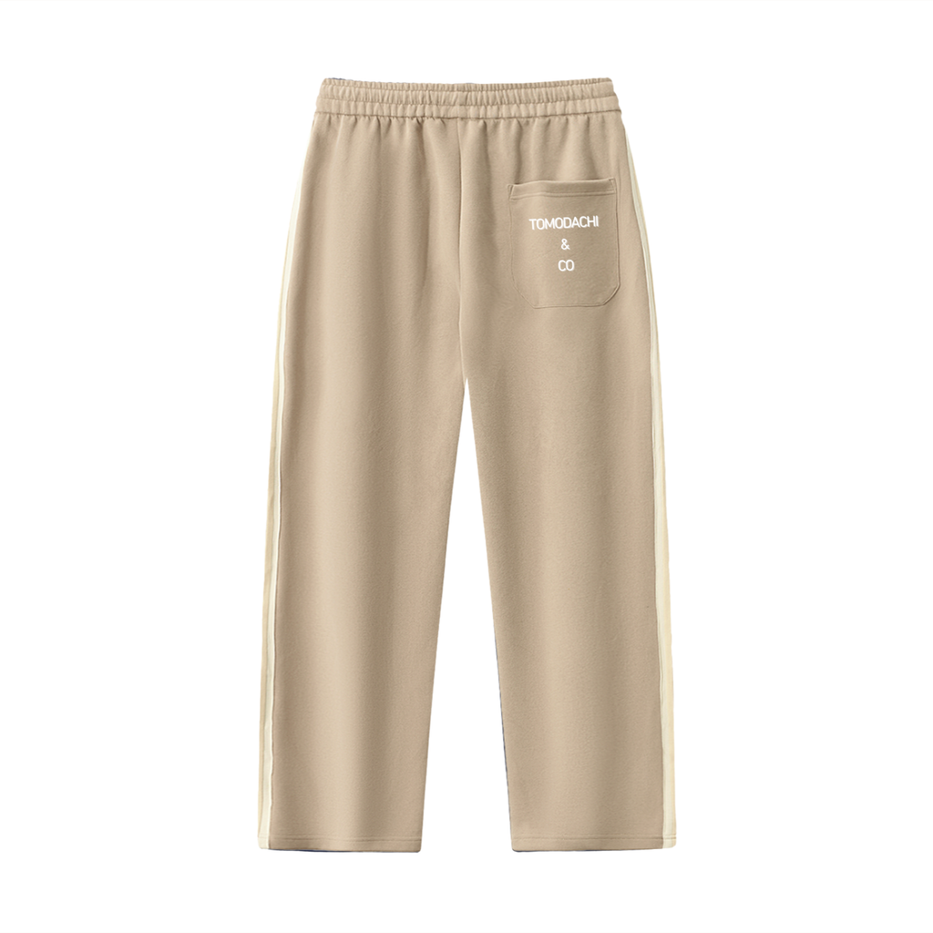 Contrast Side-Stripe Straight-Leg  Pants
