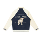 Contrast Raglan Sleeve Baseball Jacket
