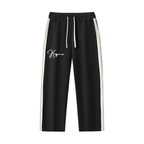 Contrast Side-Stripe Straight-Leg  Pants
