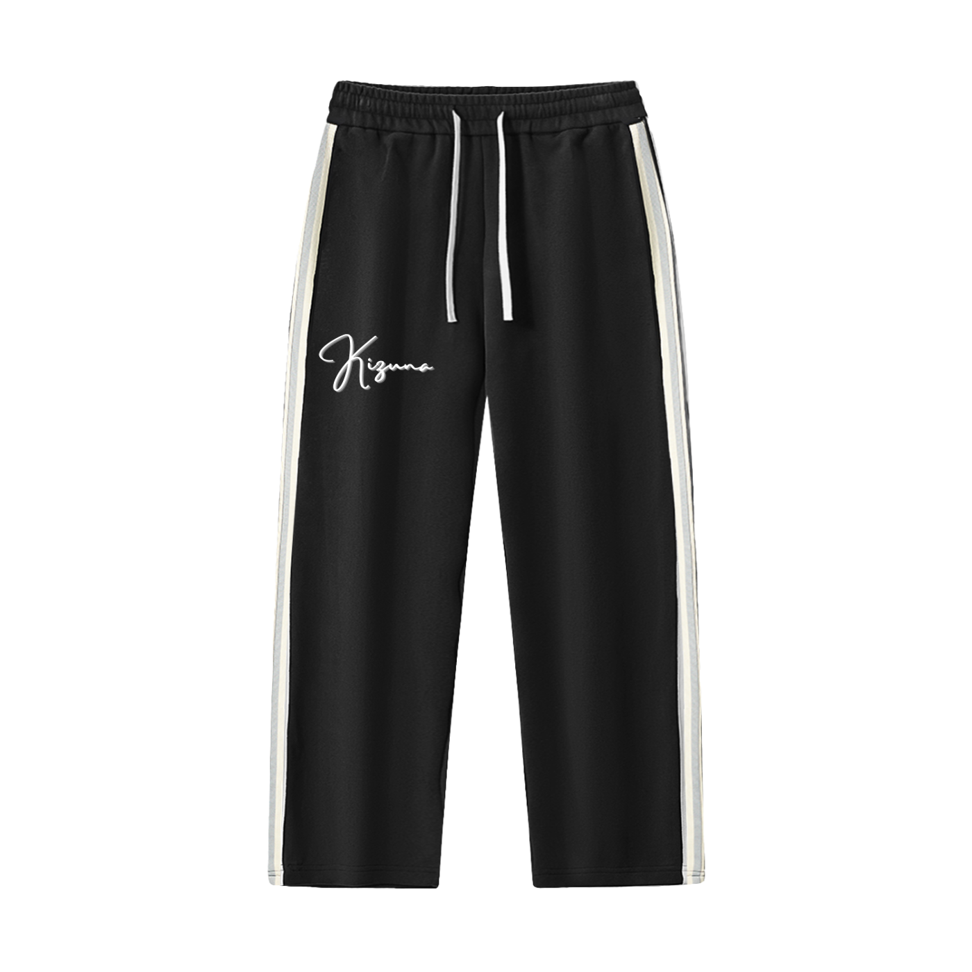 Contrast Side-Stripe Straight-Leg  Pants